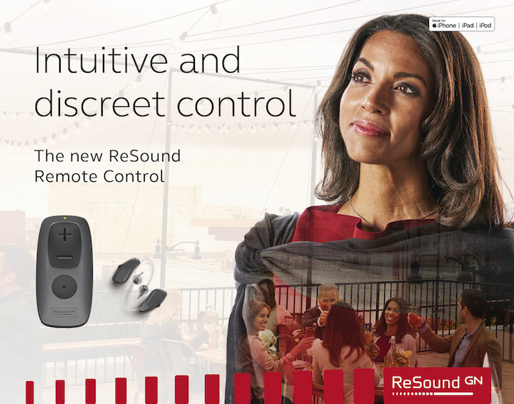 Resound GN remote control with intuitive controls